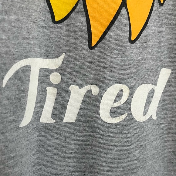 Size L 100% cotton men’s T-Shirt, grey with “tired” sunflower - Picture 5 of 11